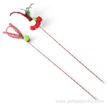 christmas cat teaser wand toy for cat accessories
